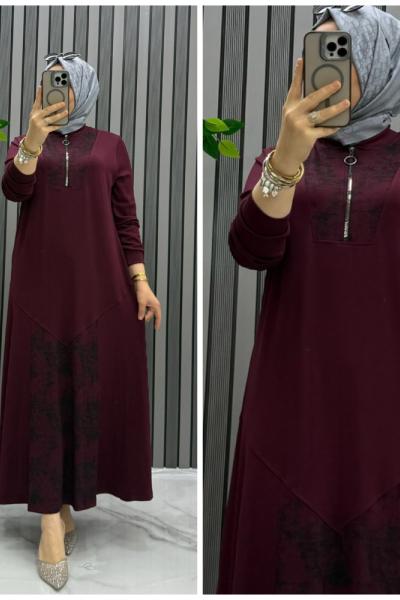 Alev elbise  Bordo