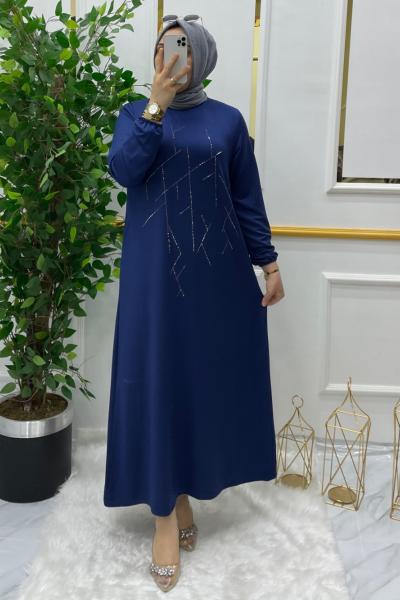 Buket elbise Lacivert