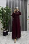 Mısra elbise Bordo