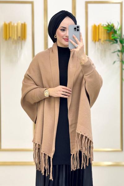 Şal hırka  Bej