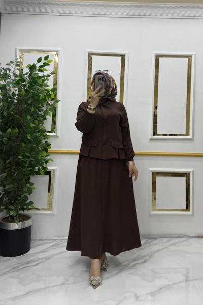 Zelal takım Kahverengi