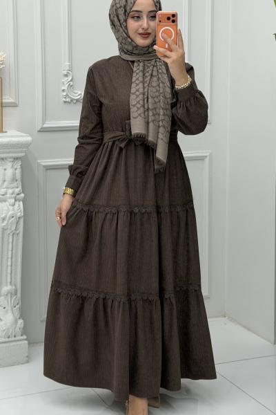 Betül Elbise Kahverengi