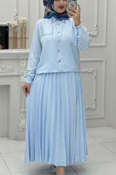 Hazal Etek Takım Mavi