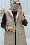İdil Şişme Yelek Bej