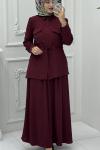 Selmira Etek Takım Bordo
