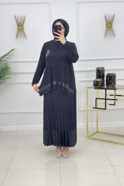 AYTÜL ETEKLİ TAKIM-SİYAH