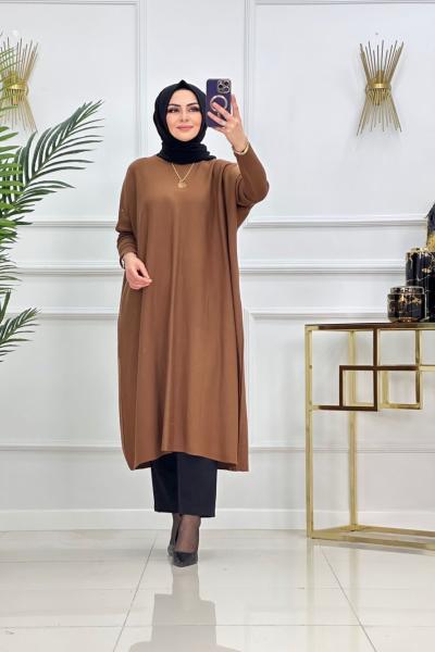 EVİN TRİKO TUNİK-SÜTLÜ KAHVE