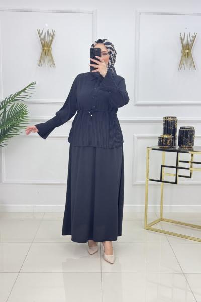 NİSAN ETEKLİ TAKIM-SİYAH