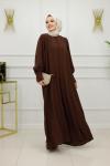 SILA ELBİSE-KAHVERENGİ