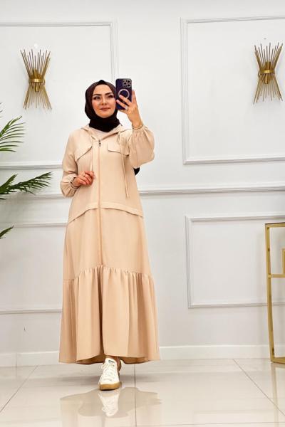 YÜSRA ELBİSE - BEJ