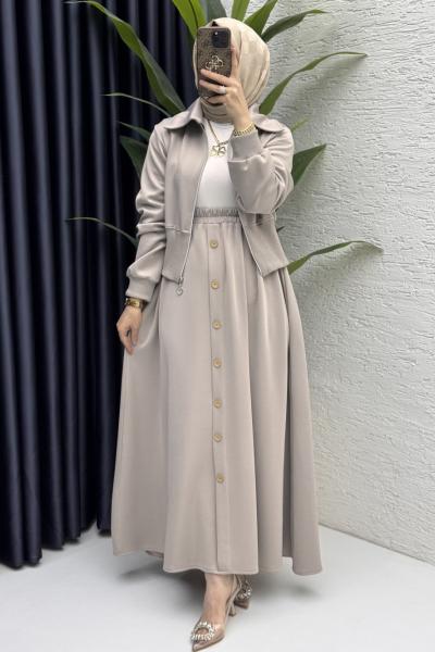 Dilruba Etekli Takım Tesettür Giyim