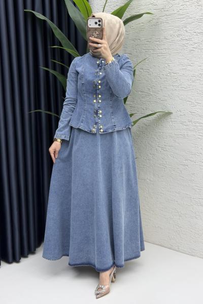 Duru Etekli Takım Tesettür Giyim