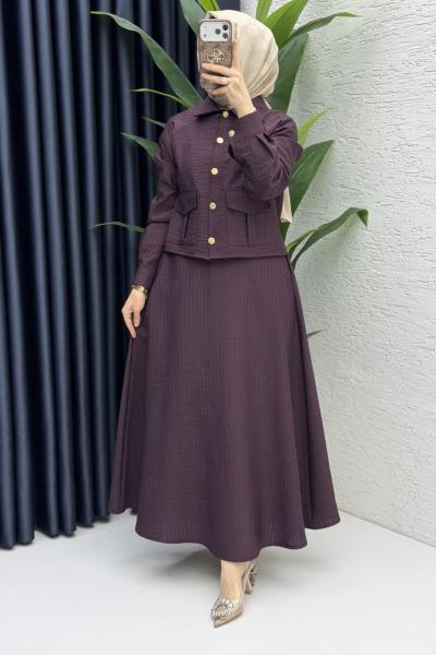 Laya Etekli Takım Tesettür Giyim