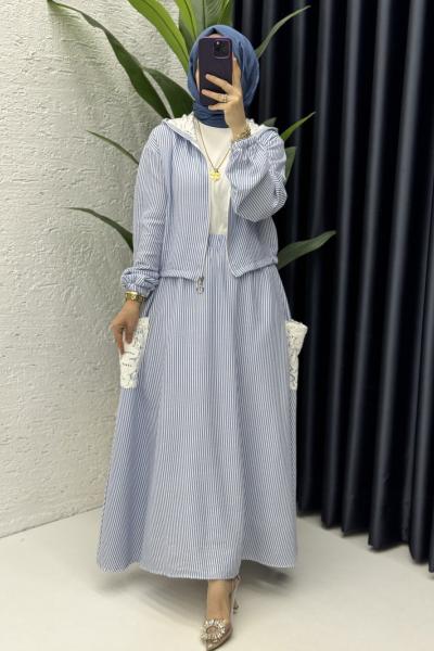 Nisa Etekli Takım Tesettür Giyim