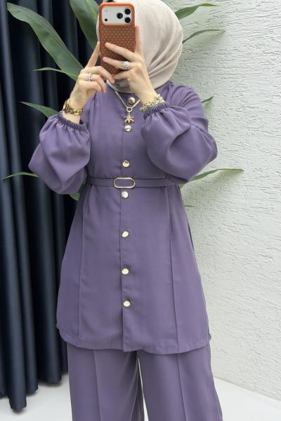 Zennup Pantalonlu Takım Tesettür Giyim