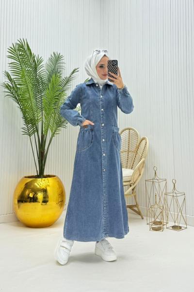 Açelya Kot Kap Mavi Mavi