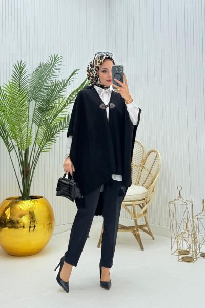 Alisa Tesettür Panço Siyah Siyah