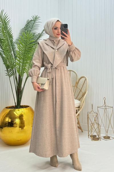 Alisa Tesettür Ferace Vizon  Vizon