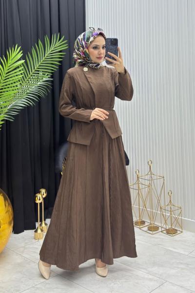 Asale Elbise Kahverengi Kahverengi
