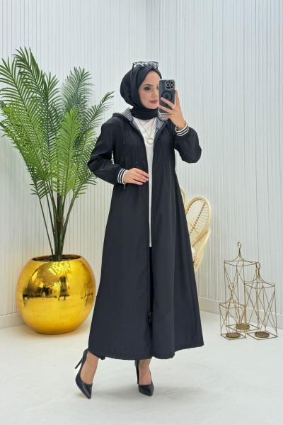 Bade Tesettür Trenç Siyah