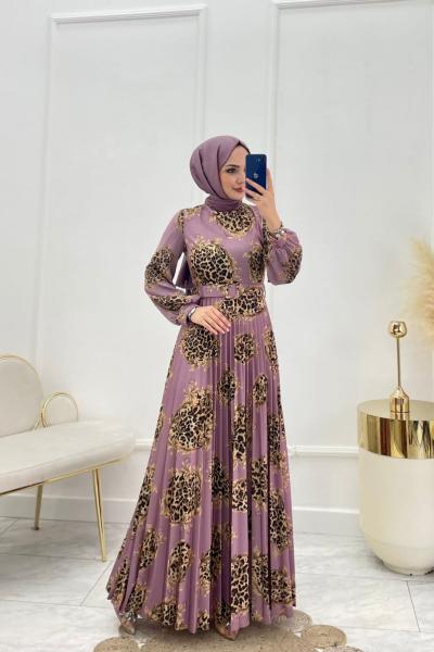 Beril Tesettür Elbise Gül Gül