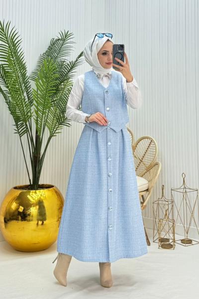 Betty Tesettür Takım Bebe Mavisi Bebe Mavisi