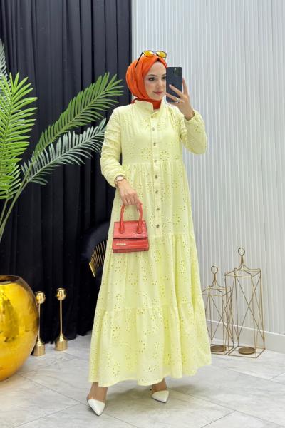 Beyza Elbise Sarı Sarı