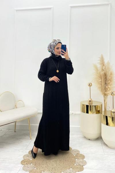 Beyza Tesettür Takım Siyah Siyah