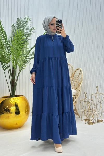 Ceren Tesettür Ferace İndigo İndigo