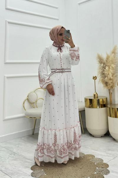 Cesa Tesettür Elbise Gül