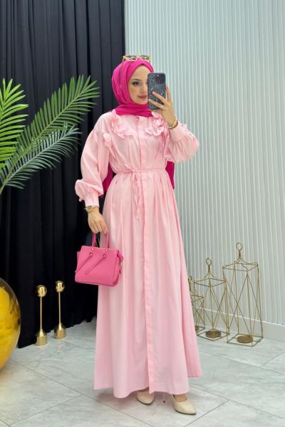 Çiçek Elbise Pembe Pembe
