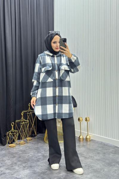 Defne Oduncu Gömlek Siyah Siyah