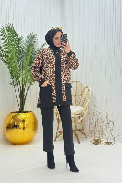 Doğa Tesettür Takım Siyah Siyah