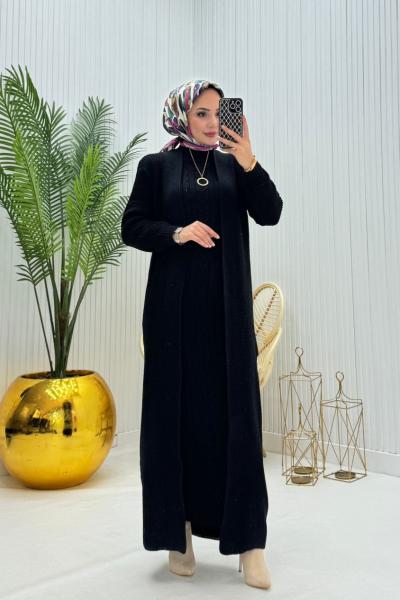 Eda Tesettür Takım Siyah Siyah