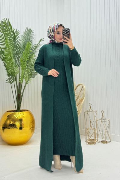 Eda Tesettür Takım Zümrüt Zümrüt