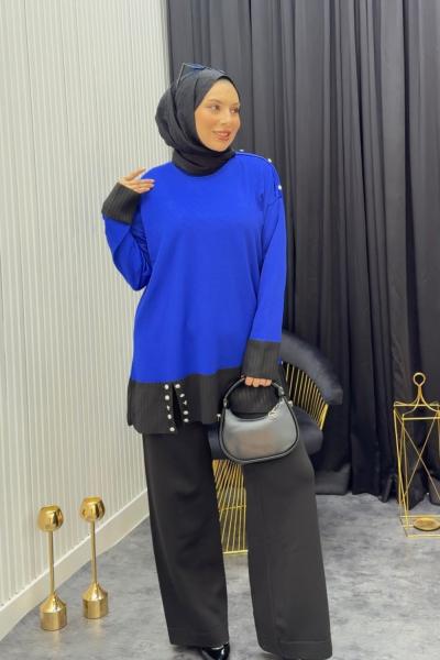 Esma Takım Saks Mavisi Saks Mavisi