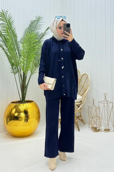 Feriha Tesettür Takım Lacivert Lacivert