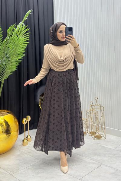 Flog Desen Takım Kahverengi Kahverengi