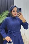 Gömlek Elbise Lacivert  Lacivert