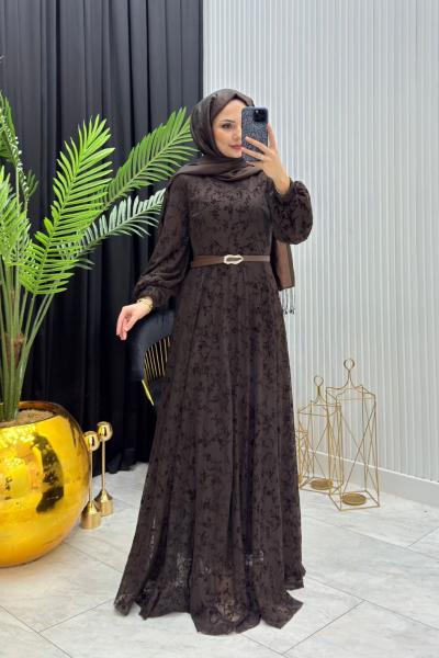 Gonca Dantel Elblse Kahverengi Kahverengi