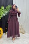 Hanedan Elbise Bordo Bordo