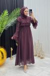 Hanedan Elbise Bordo Bordo