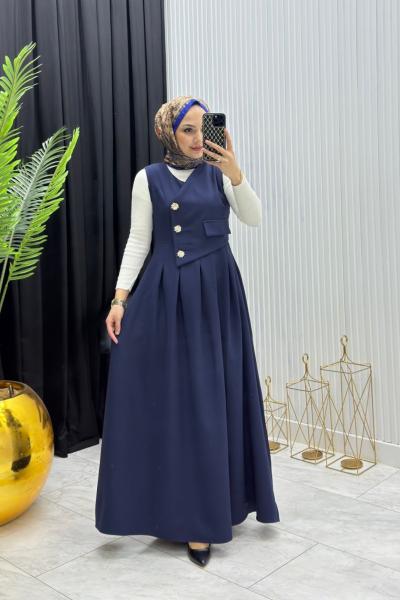 İsabel Elbise Takım Lacivert  Lacivert