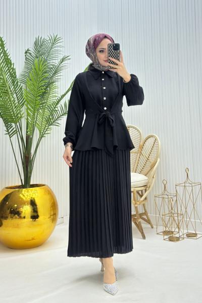 Lal Tesettür Takım Siyah Siyah