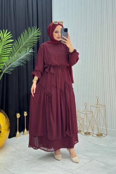 Maylen Elbise Bordo Bordo