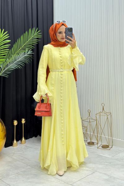 Maysa Elbise Sarı Sarı