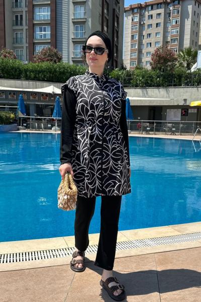 Mihrimah Tesettür Mayo Siyah Siyah