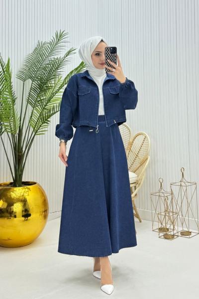 Moli Tesettür Takım Lacivert Lacivert
