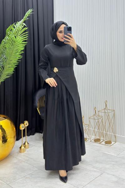 Nalya Elbise Siyah Siyah