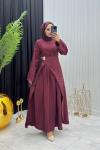 Nalya Elbise Bordo Bordo